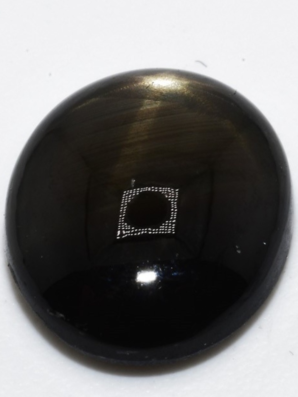 US$1,250 3.42CT Loose Natural Black Star Sapphire, Cabochon Cut 10.21x8.35MM